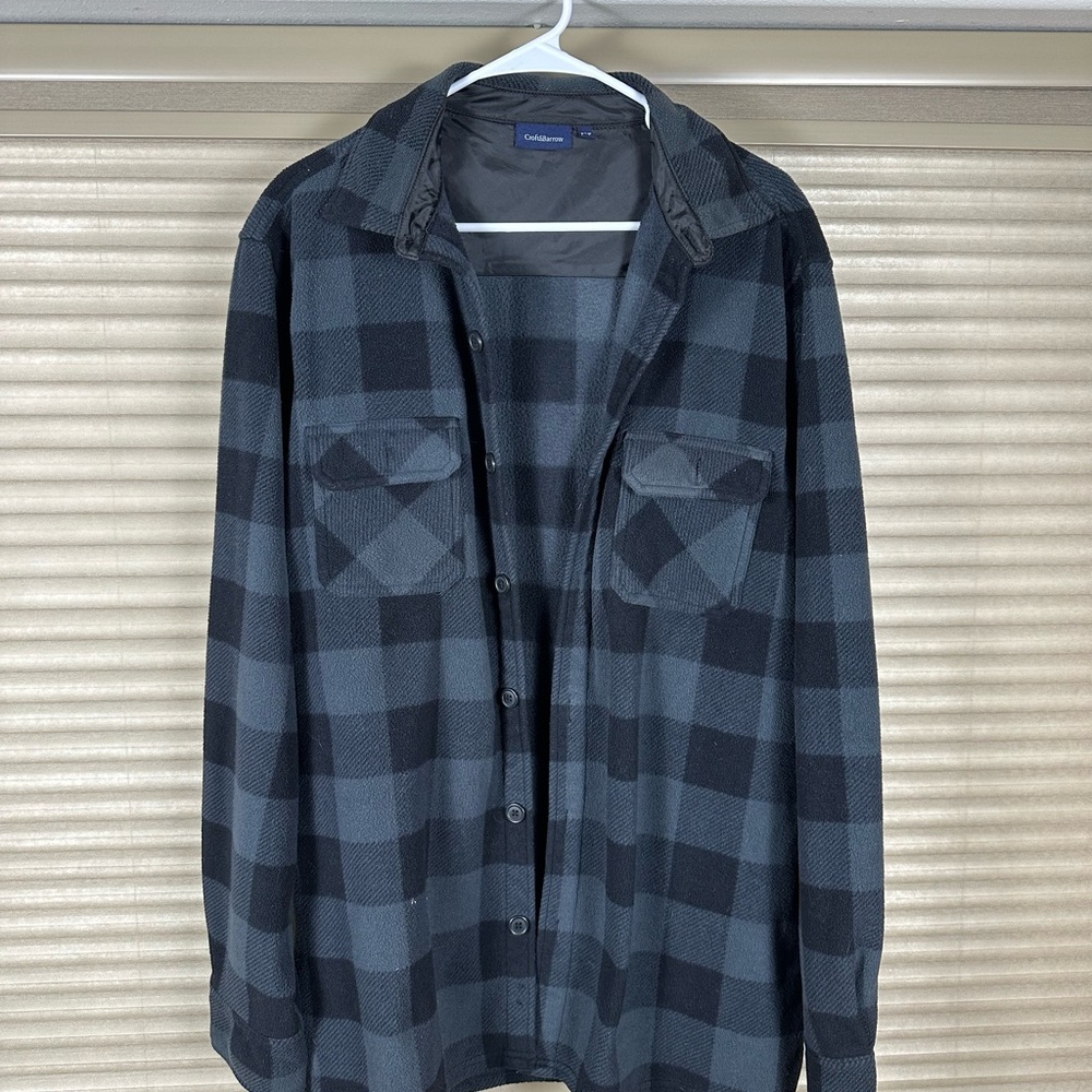 Croft & Barrow Black and Blue Lightweight Shirt Jacket